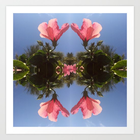 Hibiscus Reflection Art Print