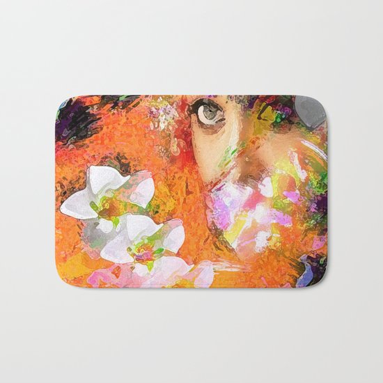 " The queen of flowers " Bath Mat