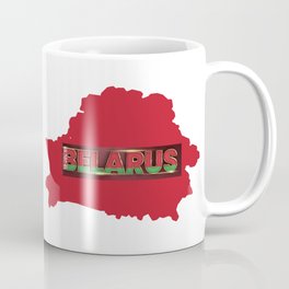 Belarus Flag and Red Map Coffee Mug