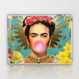 Frida Kahlo Crown & Bubble Gum Laptop & iPad Skin