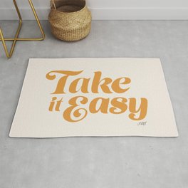 Take it Easy (Yellow Palette) Area & Throw Rug