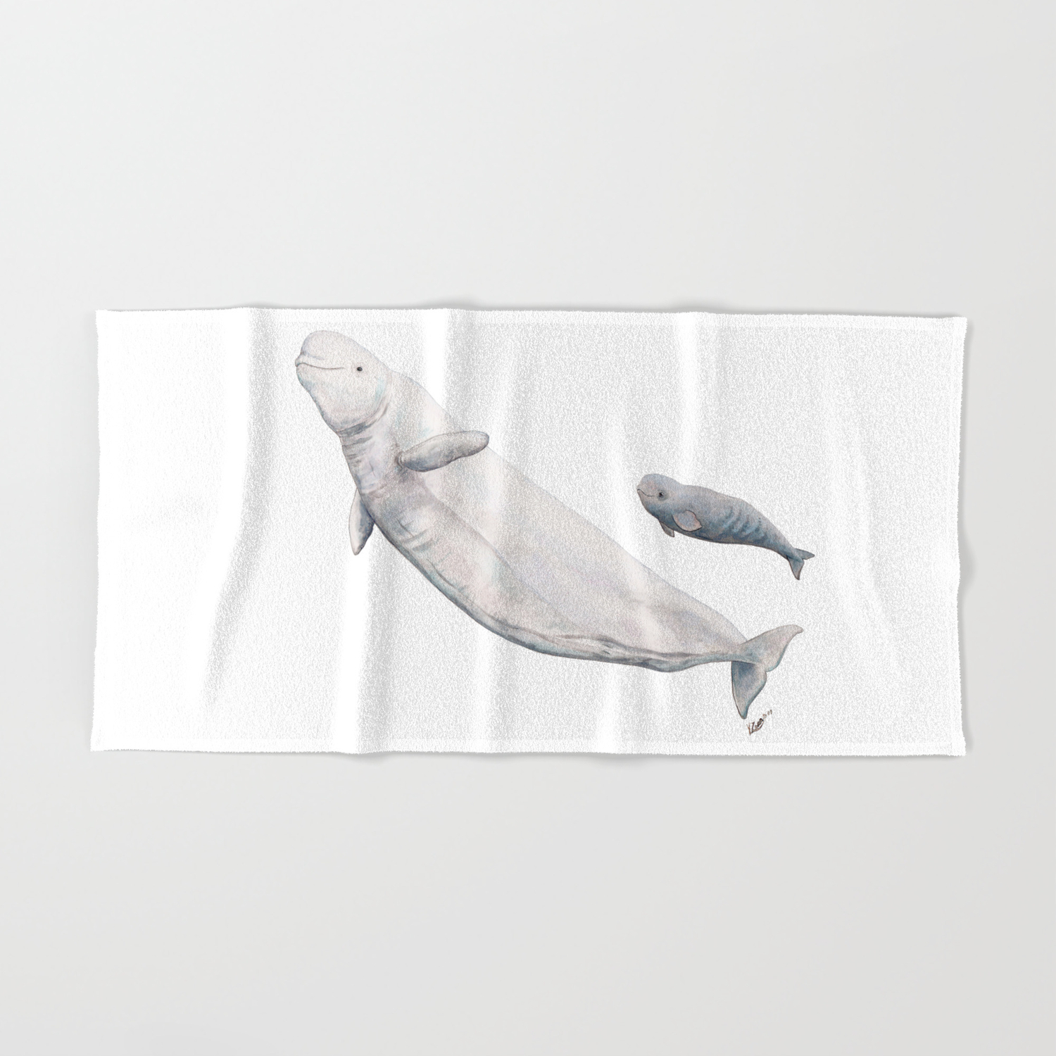 whale baby towel