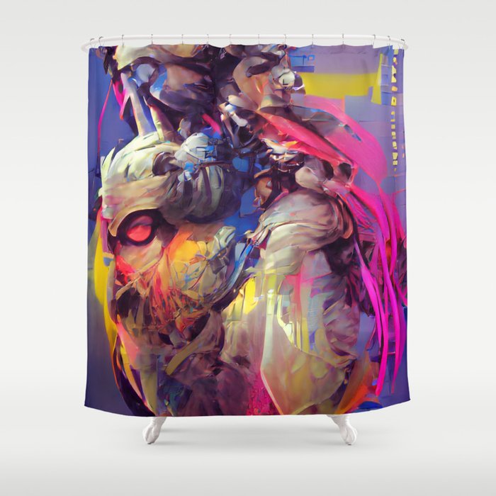 Colorful Heart Shower Curtain