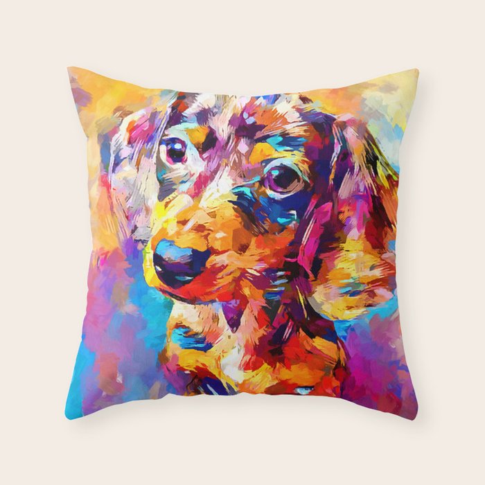dachshund throw pillow