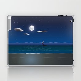A Sailboat In The Moonlight Laptop Skin