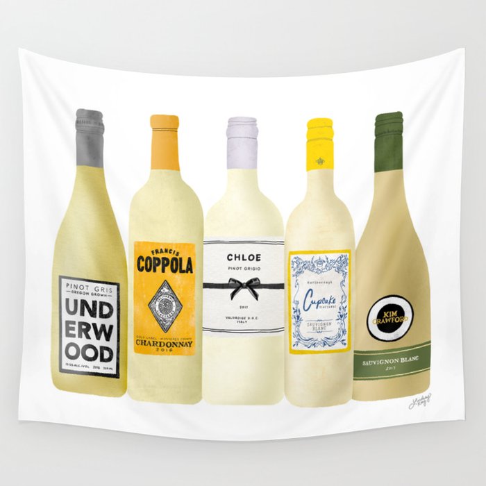 Wine sales bottle tapestry
