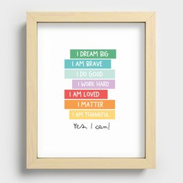 Positiv quotes - Learning Prints Recessed Framed Print