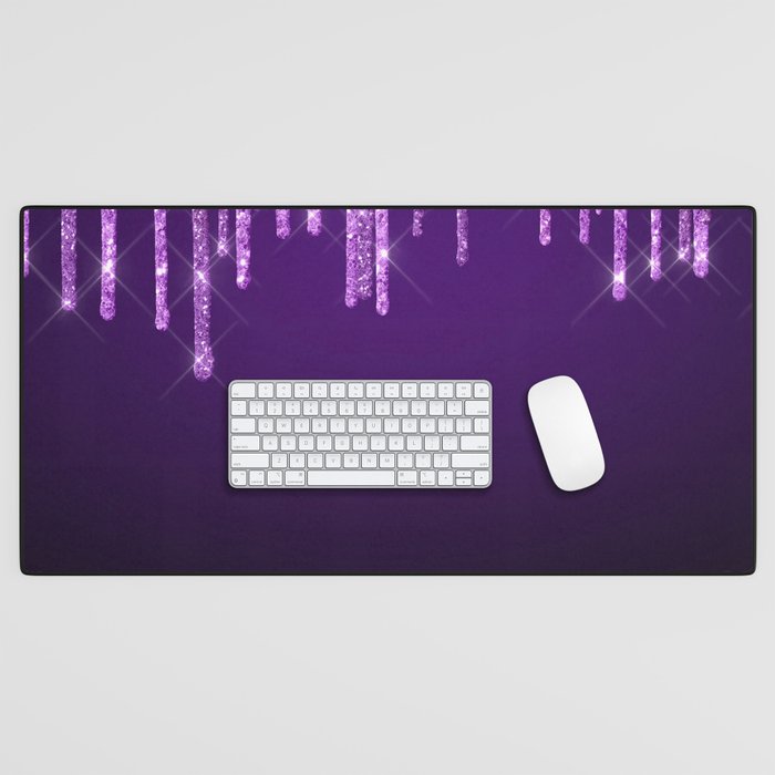  A Very Purple Sparkle Christmas Desk Mat