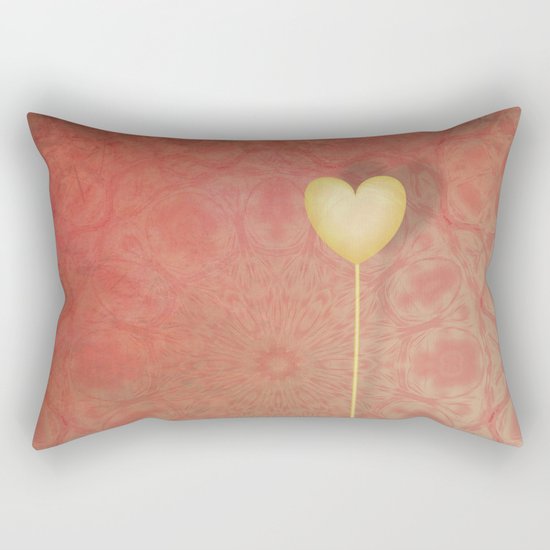 beautiful heart on texture kaleidoscope Rectangular Pillow