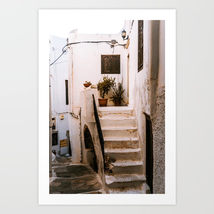 Greek Alley | Small Village Summer Vibes Art Print