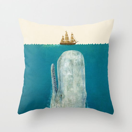 The Whale - colour option Throw Pillow