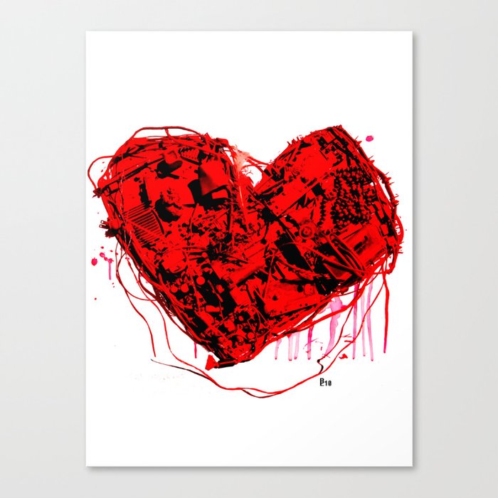 My Heart (all bloody, with like blood and stuff) Canvas Print