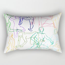 Strike a Pose Marker on White Rectangular Pillow