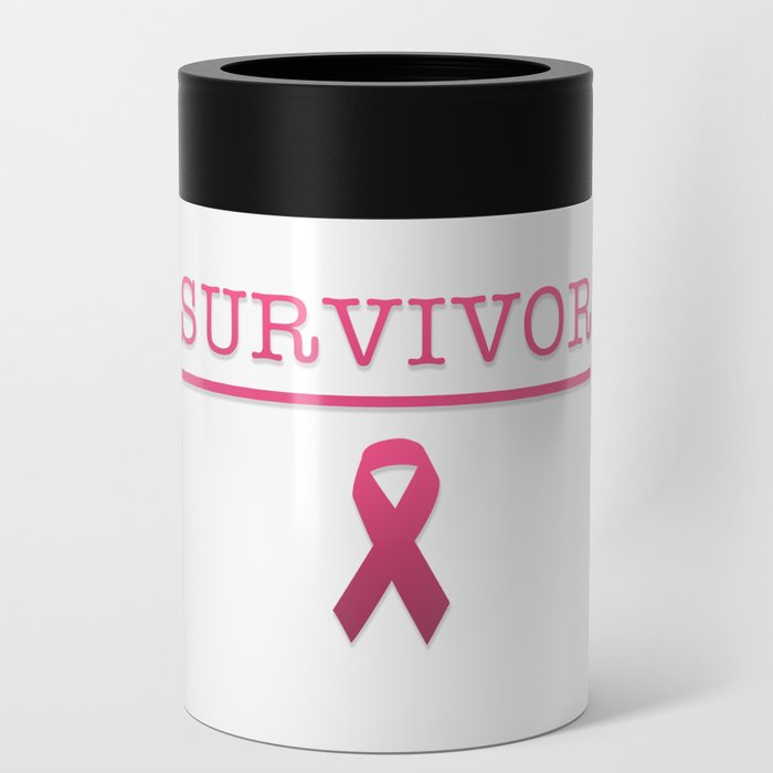 Survivor - Pink ribbon design Can Cooler
