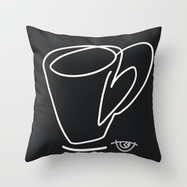 Cuppa Candor [Noir] Throw Pillow
