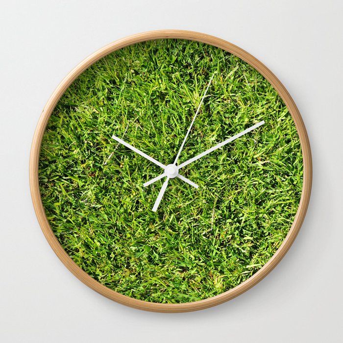 Cut Grass Wall Clock