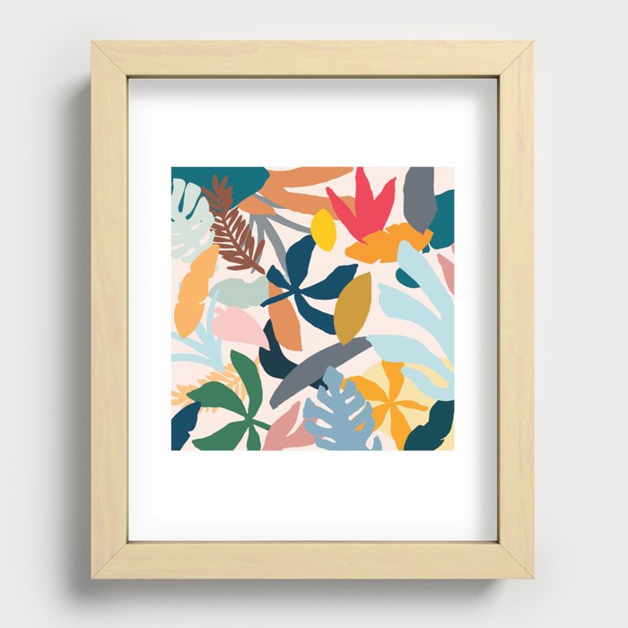 Abstract Floral No.1 Recessed Framed Print