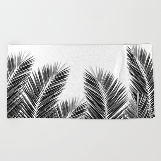 White Palm Skies Beach Towel