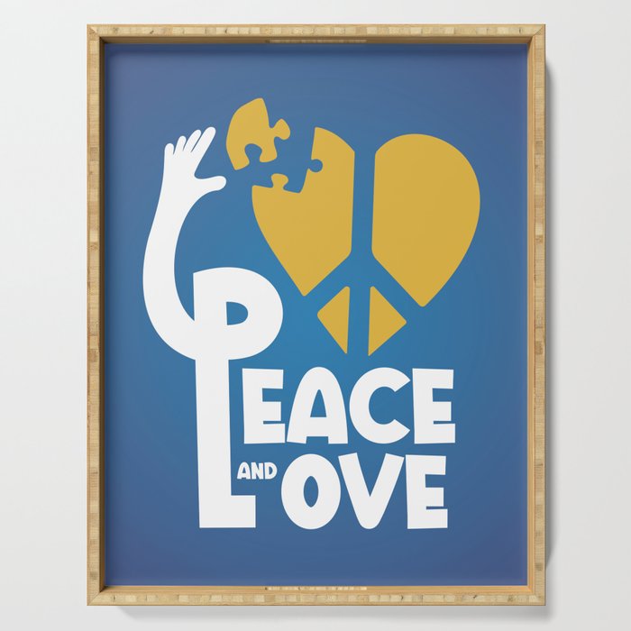 Ukraine peace, make peace in Ukraine Serving Tray