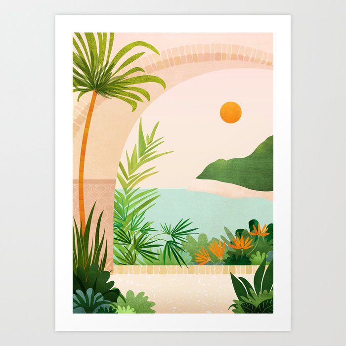 Welcome Home - Tropical Landscape Art Print