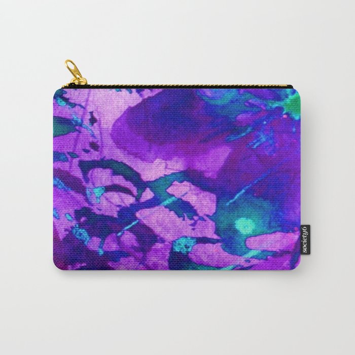 Faerie Botany Violet Purple Violet Blue Abstract Digital Painting Carry-All Pouch