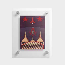 Masonic Symbols  Floating Acrylic Print