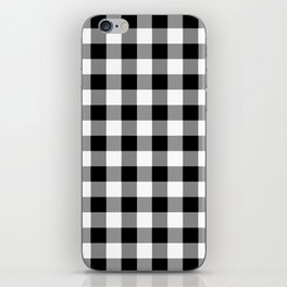 Black and White Country Buffalo check iPhone Skin