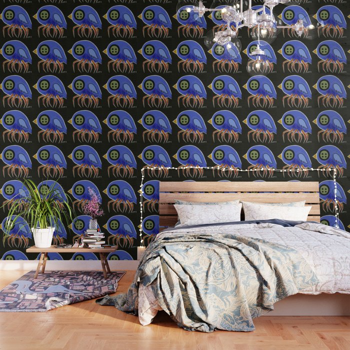Blue Button Eye Spider Bird Wallpaper By Undergroundfortea Society6 Find bird wallpaper from a vast selection of wallpaper, tools & accessories. society6