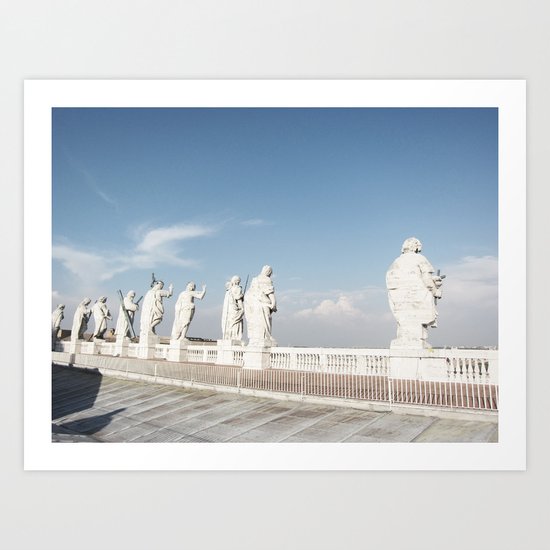 standing there - the cupola of st peter's basilica Art Print