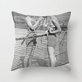 Tennis Players  Throw Pillow