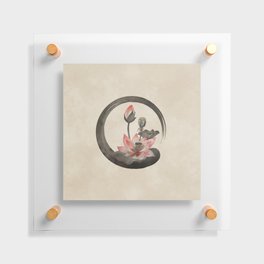 Enso Zen Circle and Lotus Floating Acrylic Print