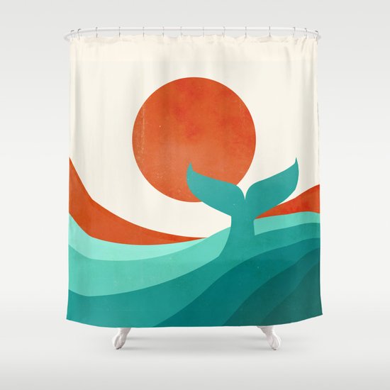 Wave (day) Shower Curtain