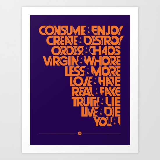 The "&" Poster Art Print