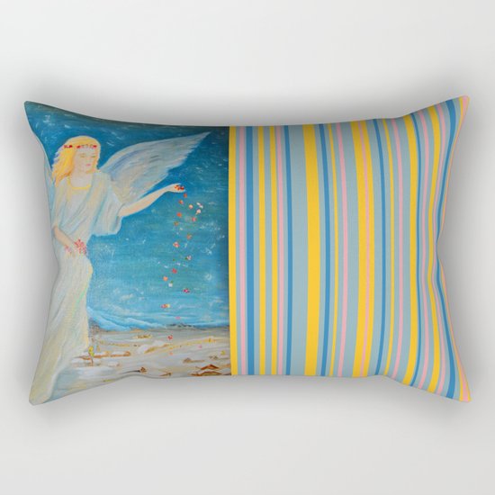 Bless me | Guardian Angels are Here | Angel of Abundance | Love Rectangular Pillow