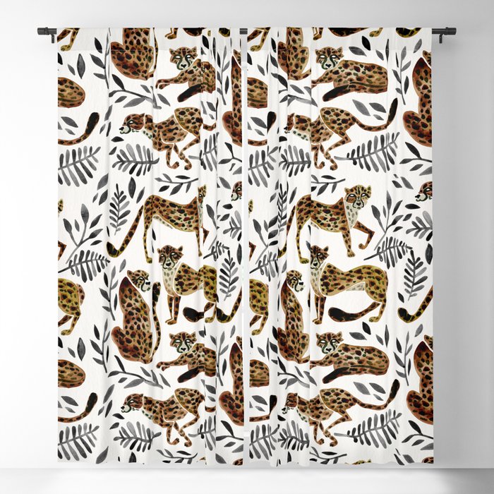 Cheetah Collection – Mocha & Black Palette Blackout Curtain