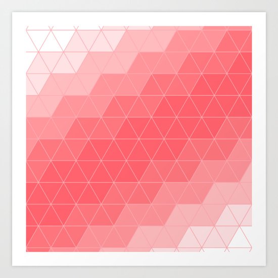 Triangle Coral Art Print