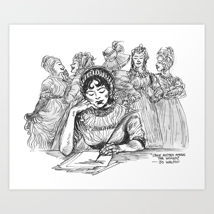 "Jane Austen Among the Women" Art Print