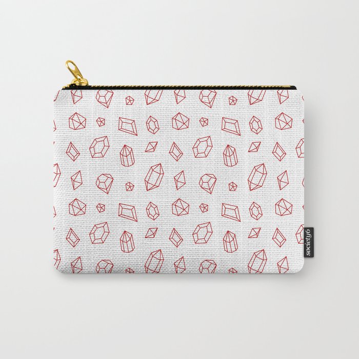 Red Gems Pattern Carry-All Pouch