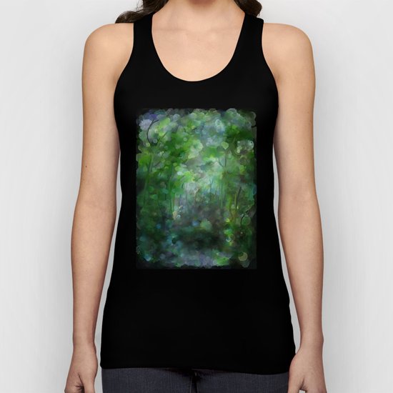 Watercolor forest Unisex Tank Top