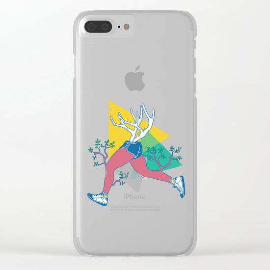 Run like a deer Clear iPhone Case