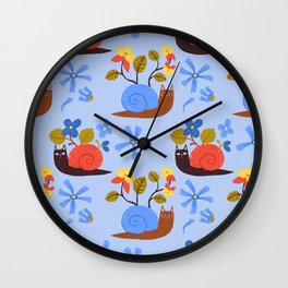 Catsnail Pattern Wall Clock
