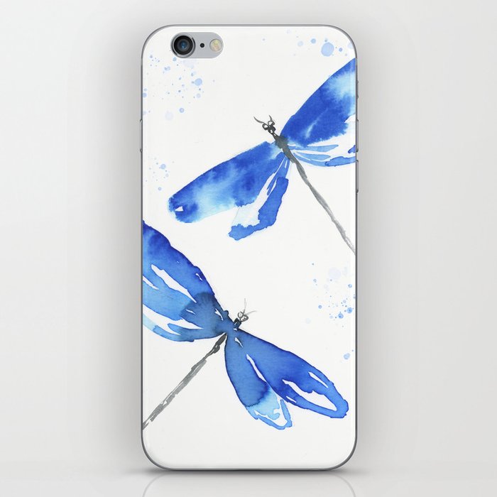 Watercolor Dragonflies 2. iPhone Skin