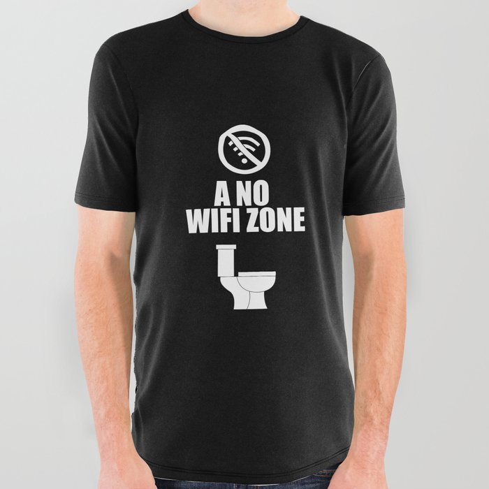 A no wifi free zone All Over Graphic Tee