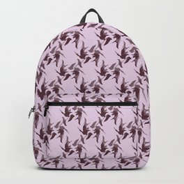Swallows In Flight Stylized Silhouette Art Pattern Rose Pink Backpack