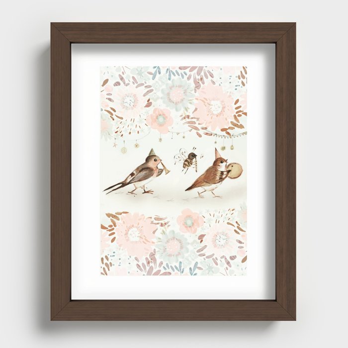 Party birds Recessed Framed Print