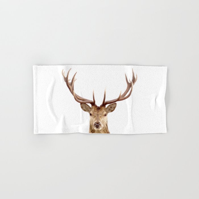 Deer Print by Zouzounio Art Hand & Bath Towel