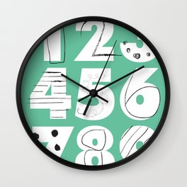 Funky Numbers Wall Clock
