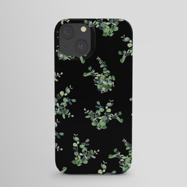 Eucalyptus Pattern in Black  iPhone Case
