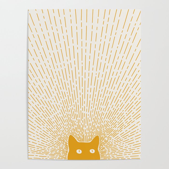 Cat Landscape 96: Good Meowning Poster