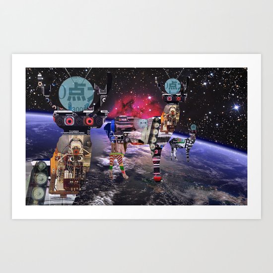 DeerSpaceInvasion 4 Art Print